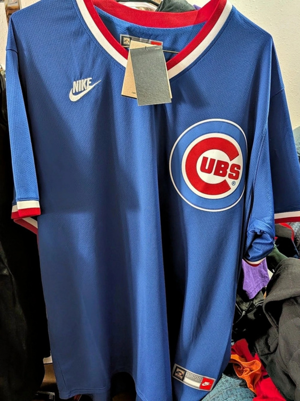 Nike Chicago Cubs Cooperstown Collection Jersey Blue & Red XXL